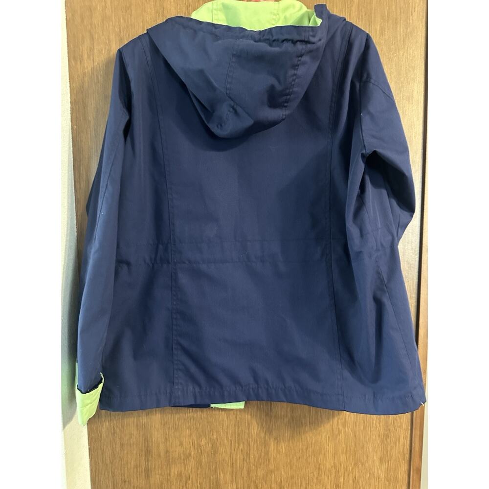 Mackintosh New England Womens M Rain Jacket Blue Hooded Coat adjustable waist - Picture 2 of 13